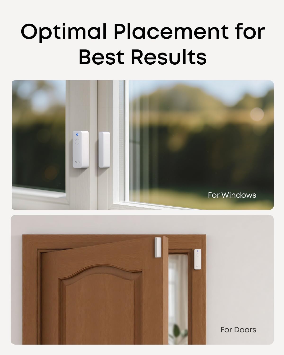 eufy Entry Sensor E20, Dual-Side Detection, Convenient Bypass Button | Door/window sensor, Extended Battery Life, Long Communication Range, Requires a US version of HomeBase 2, 3, Mini, or Pro