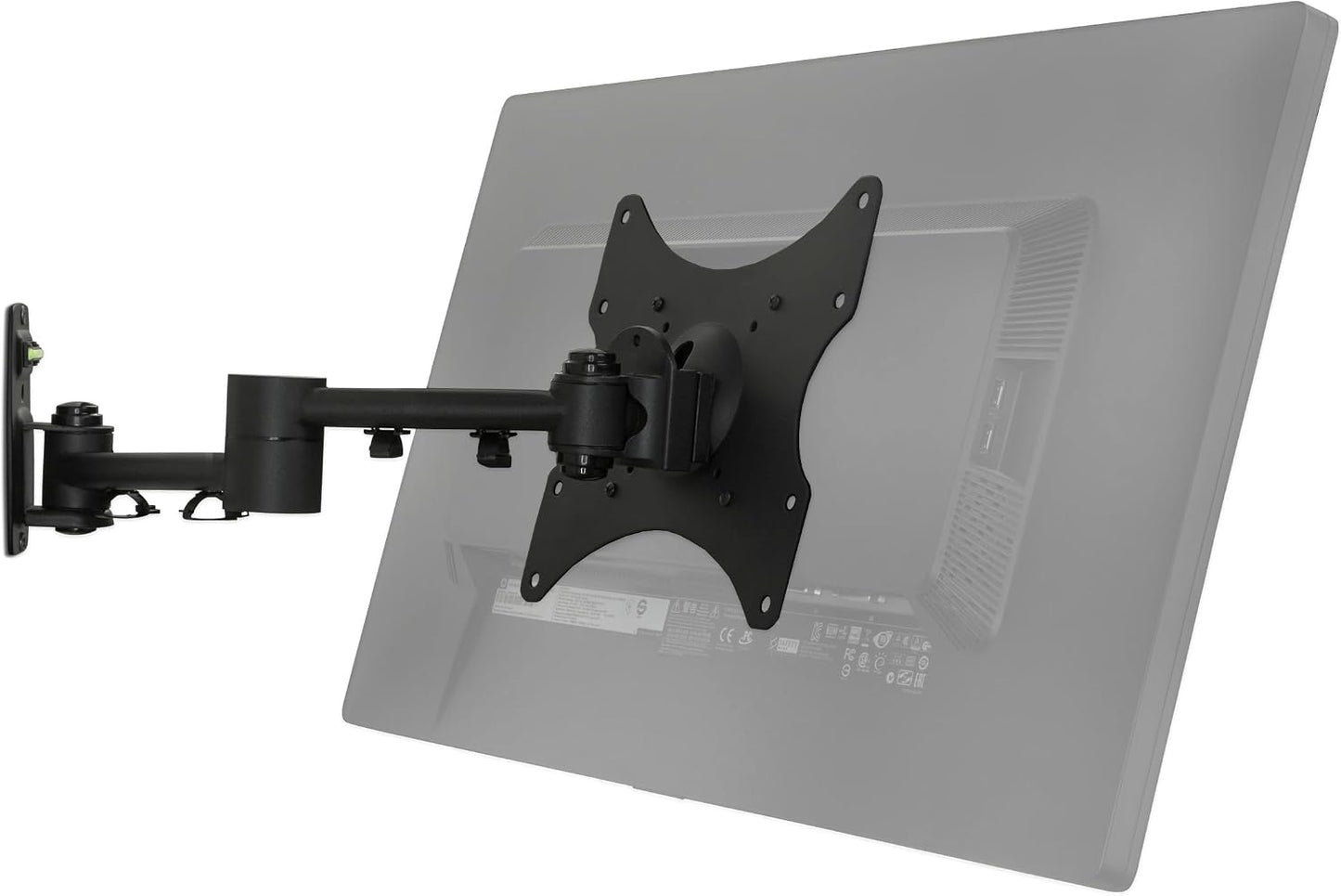 Mount-It! Full Motion TV Wall Mount Bracket for 13-42” Screens – 18" Articulating Arm, Quick Release Plate, Tilt Swivel Rotate, Anti-Theft Lock, Single Stud Install, Supports 44 lbs, VESA 75–200