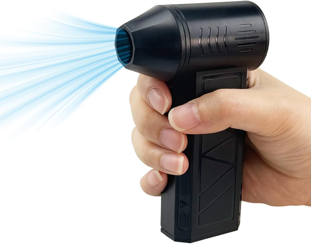 Flylin Turbo High Speed Fan with LED Light Black Box 10Pcs Cleaning Brushes | Cordless electric blowing tool, Adjustable force duster, For computer keyboard home use, Portable air cleaner accessory