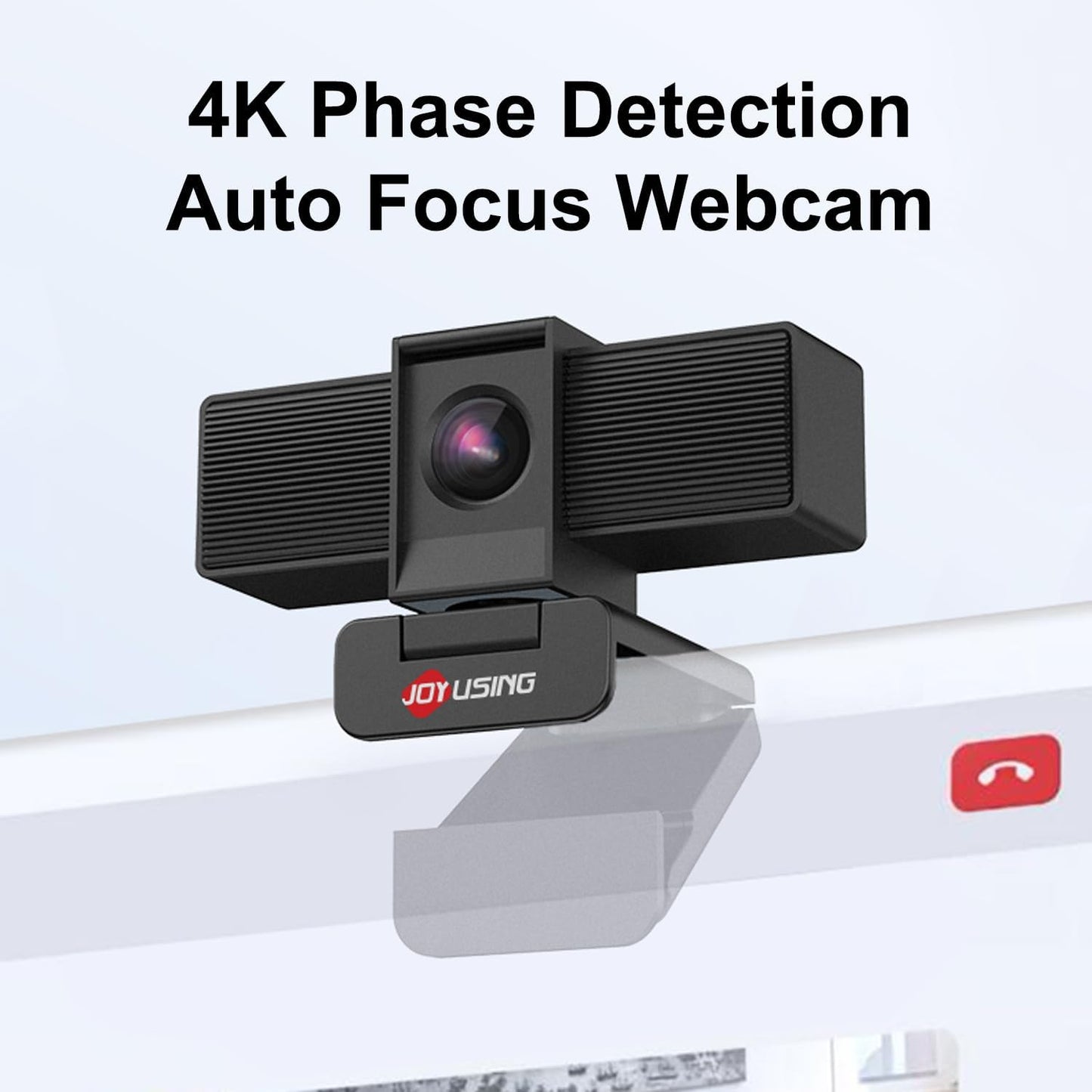 JOYUSING Flip600S 4K Webcam for PC, Ultra HD Webcam with tripod, PDAF Autofocus, Noise-Cancelling Mics, 79° FOV, Auto Light Correction, Privacy Cover, for Conference, Streaming, Zoom/Teams/Google Meet