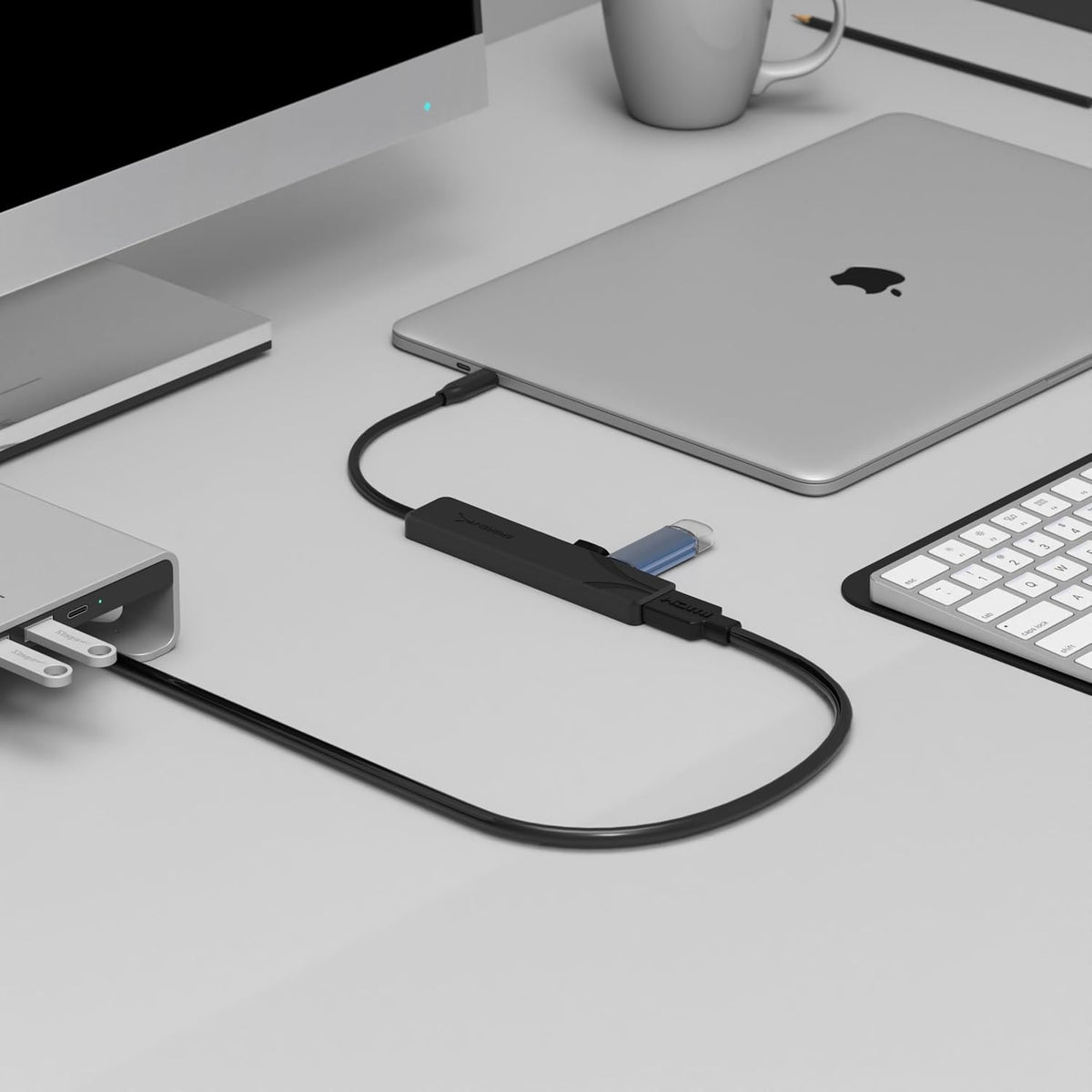 SABRENT USB-C Hub, USB-C to 4K@60Hz HDMI, 100W PD (HB-TC5P)