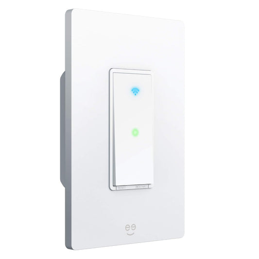 Geeni TAP Smart Light Switch, White, 1 Switch - Requires Neutral Wire - Works with Amazon Alexa and Google Home Requires 2.4 GHz Wi-Fi