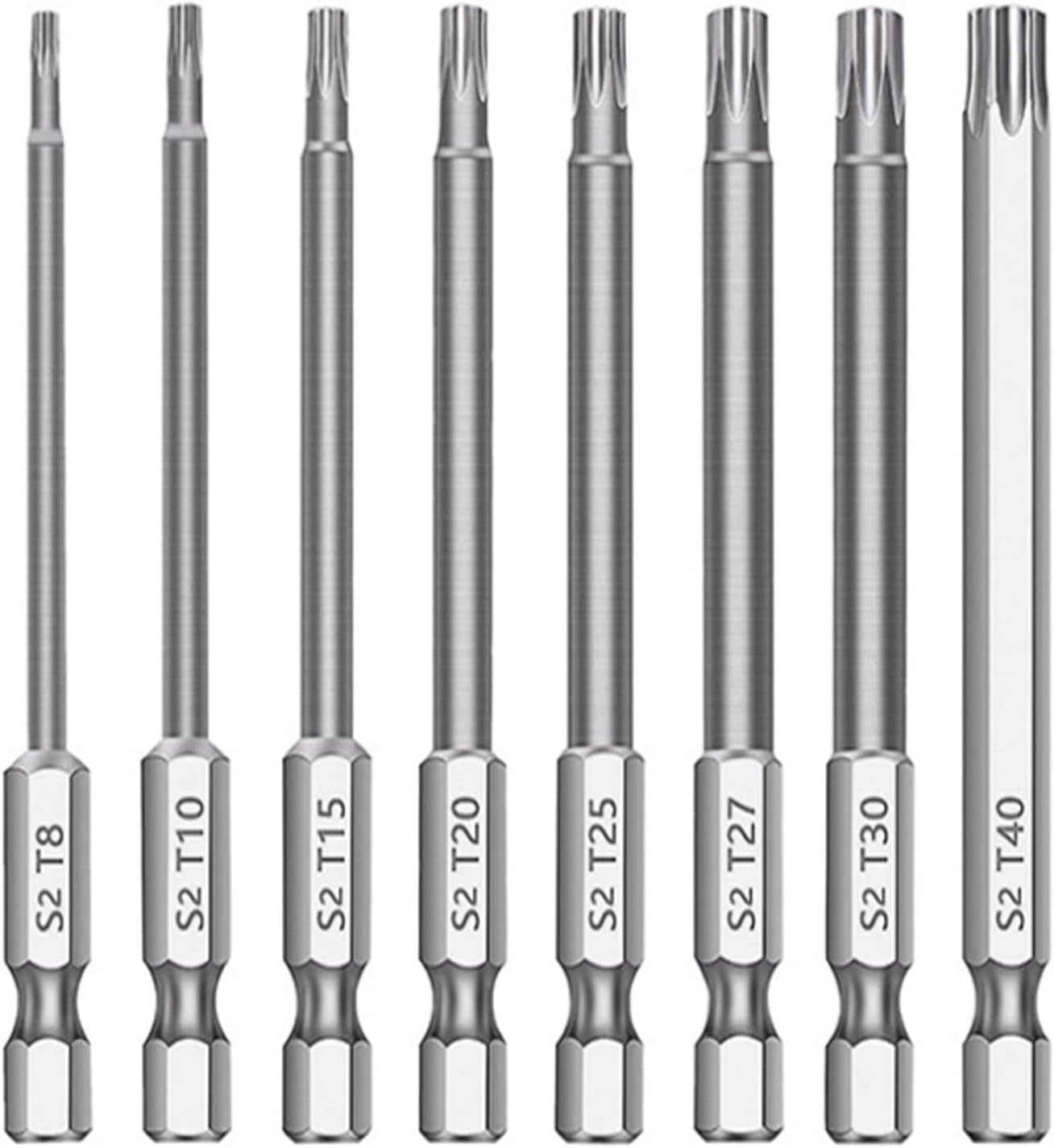 aiyun 8-Piece Security Bit Set Shark Vacuum Screwdriver Bits (150mm Length)