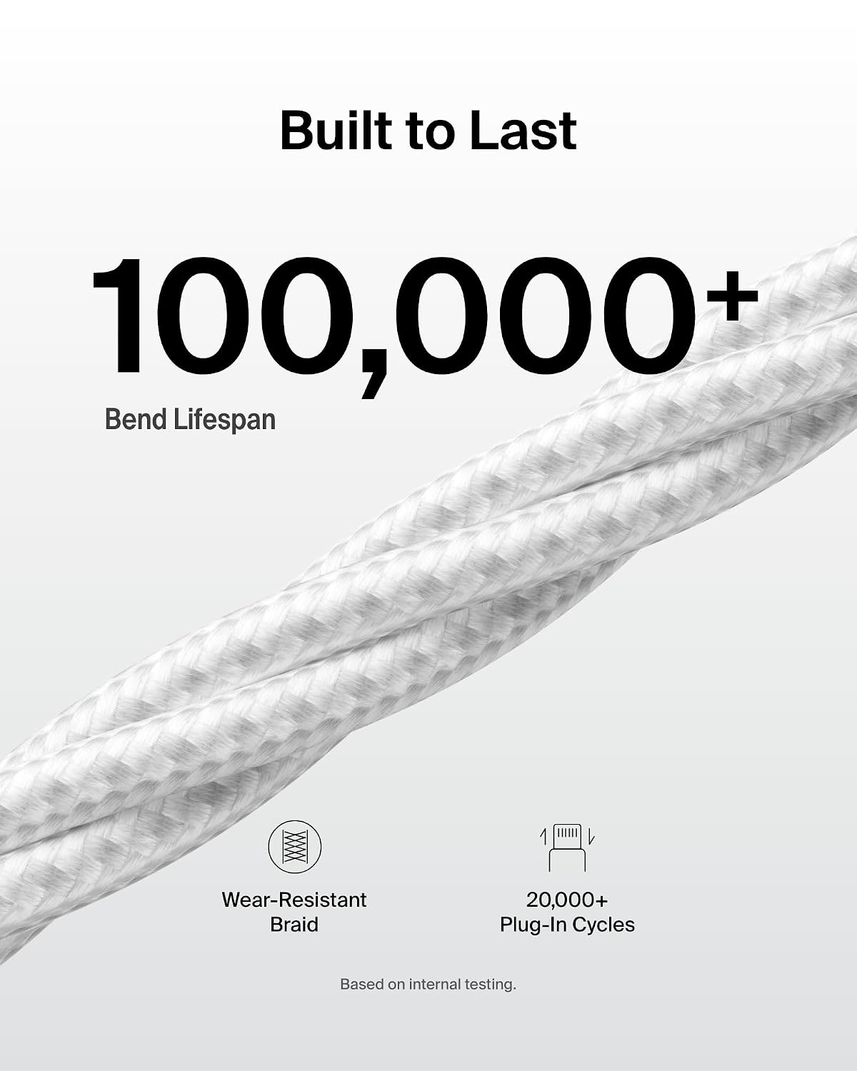 Belkin USB A to USB C 15W Braided Cable 2 Pack, 3.3ft iPhone Charger Cord | iPhone 15/16/17, Samsung Galaxy S26, Pixel 10, Airpods, iPad, Nintendo Switch 2, Steam Deck, Travel, Carplay, Car Charger