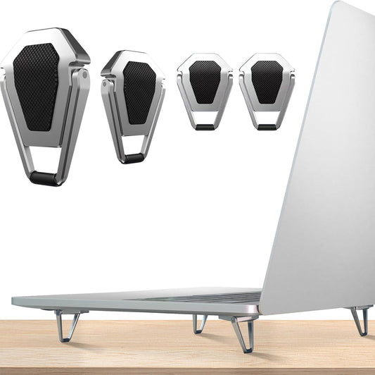 Laptop Stand Portable,Mini Invisible Laptop keyboard Riser for 12-20"Laptop | Portable laptop feet made of zinc alloy, Ergonomic Laptop keyboard Stand Cooling,mini design, stable lifting support,4pcs