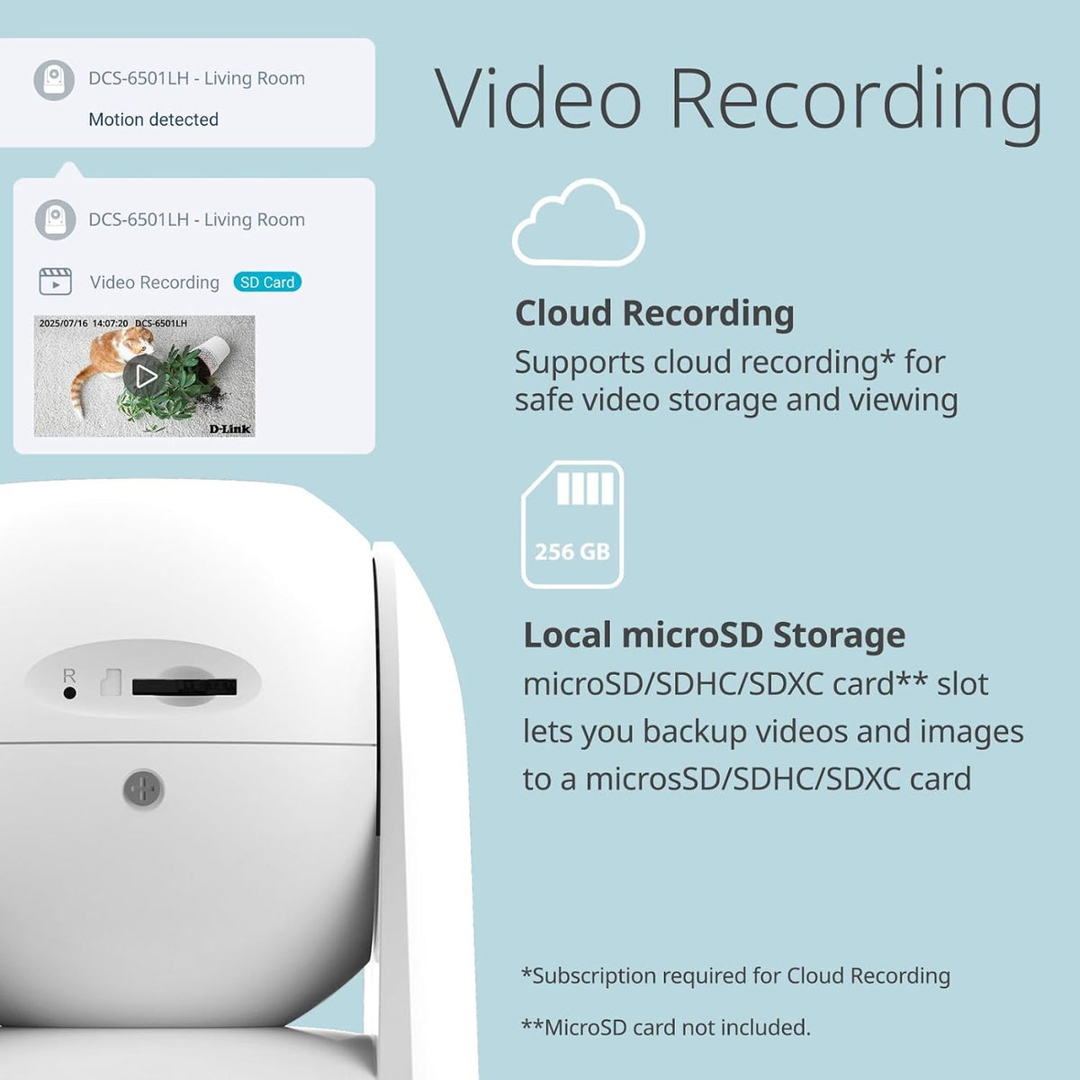 D-Link 360° View 2K Pan & Tilt WiFi Indoor Security Camera for Home & Pet