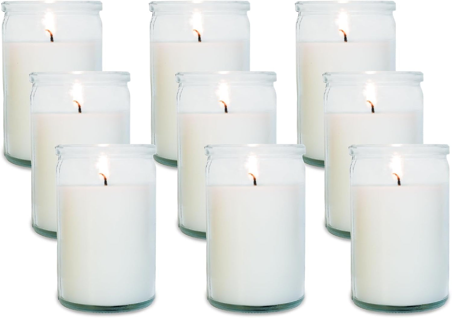 Carolina Emergency Unscented White Jar Candle – 40 Hour Burn, Clear 3.5" Tall Glass Container – Long-Lasting Paraffin Wax for Power Outages, Storms, Camping & Preparedness