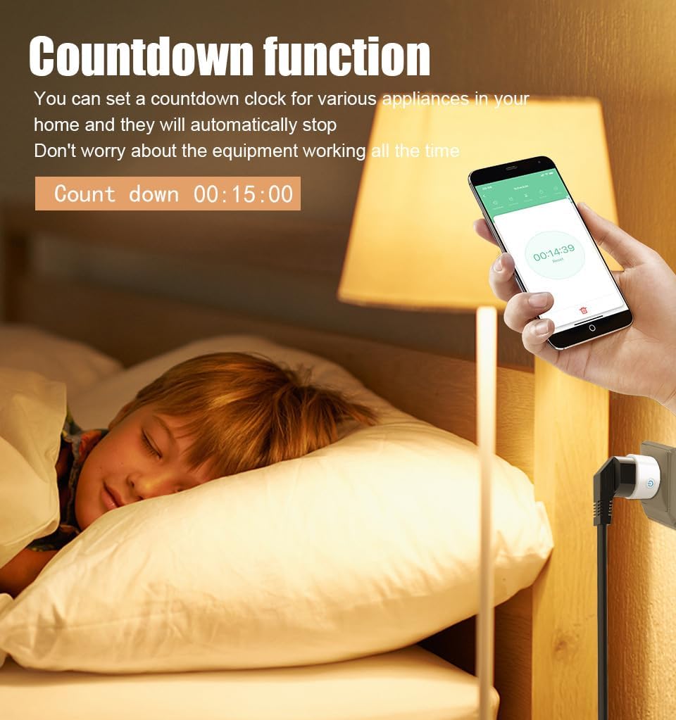 WiFi Smart Outlet Universal Converter,Compatible with Alexa, App and Voice Control,Used with US/EU/UK Socket,16A.(UK)