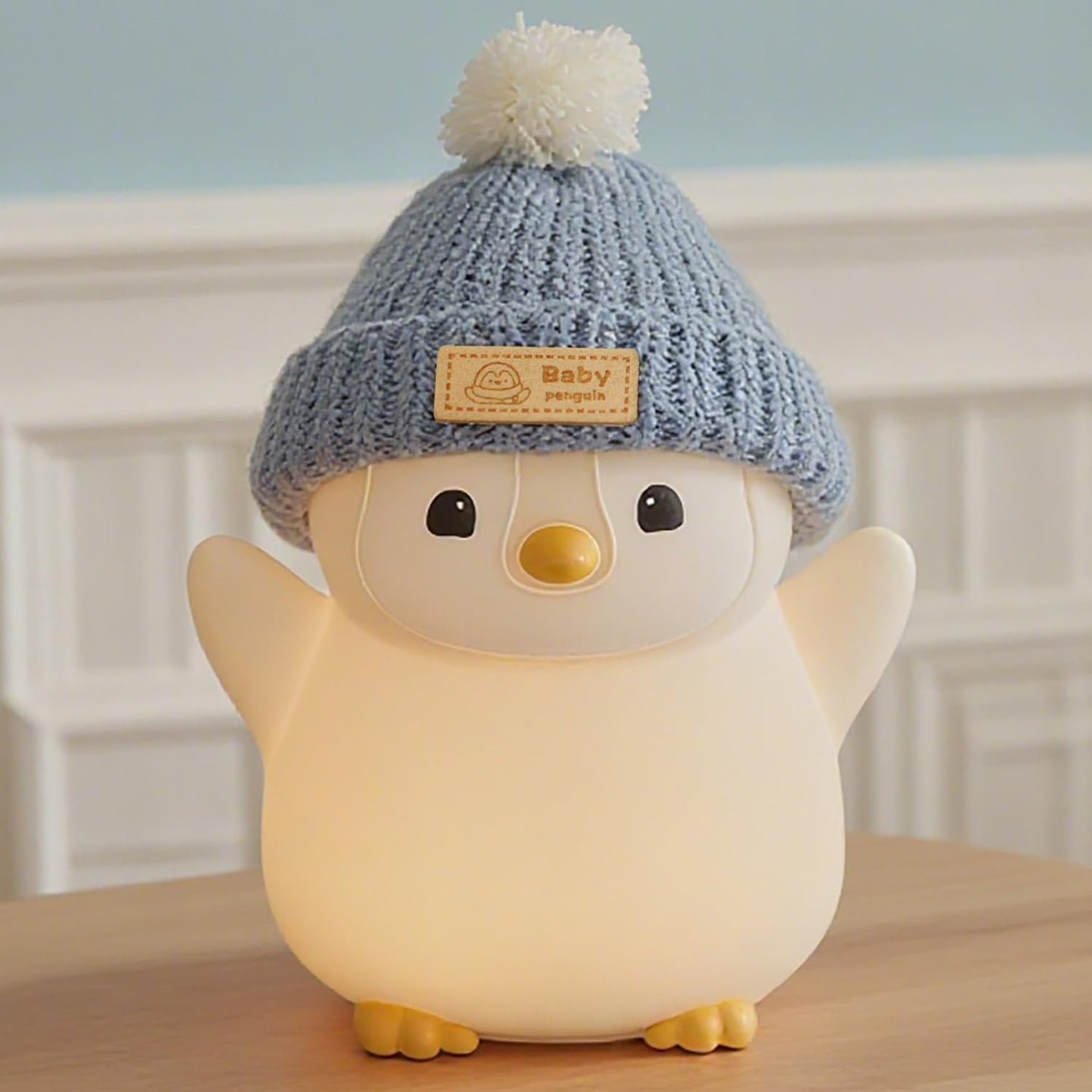 Penguin Night Light for Kids, Squishy Silicone Nursery Lamp | Touch Control, 24-Hour Battery, 20-Min Timer, 3000K Warm LED, BPA-Free Silicone, Baby Nursery Decor, Gift for Kids