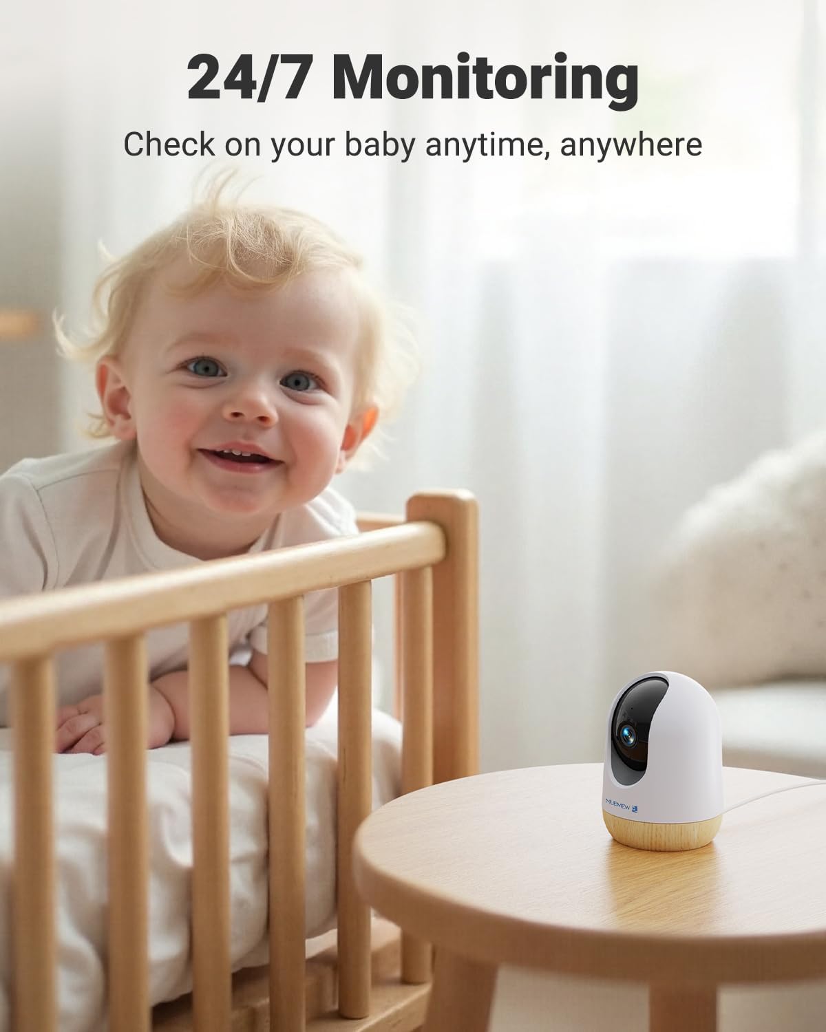 MUBVIEW 5MP Indoor Security Camera, Dual-Band WiFi Pet Cam with Phone App