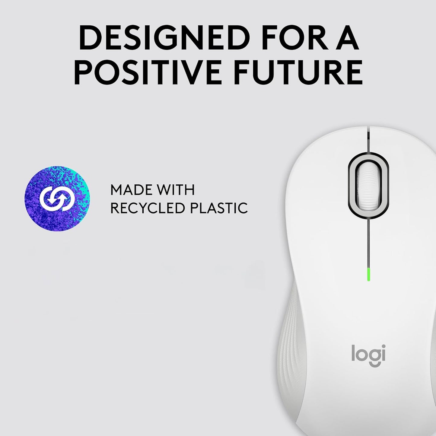 Logitech Signature M550 Wireless Mouse Small to Medium Sized - Off White | For small to medium sized hands, 2-year battery, multi-device compatibility