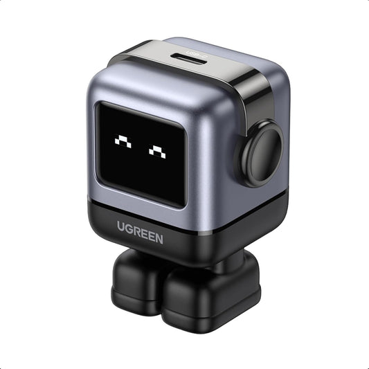 UGREEN Uno 30W USB C Charger Block, Compact Robot GaN Fast Charger for iPhone 17, Gifts for Women Men, Compatible with iPhone 17/16/15, Galaxy S26/S25/S24, Pixel 10/9/8, iPad, MacBook Neo/Air, Black