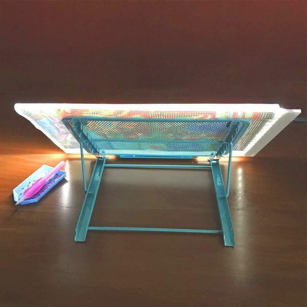 Multifunctional Adjustable Light Box Pad Stand Diamond Painting Stand Tablet Notebook Support fit for 5d Diamond Painting Kits Laptop (Blue)