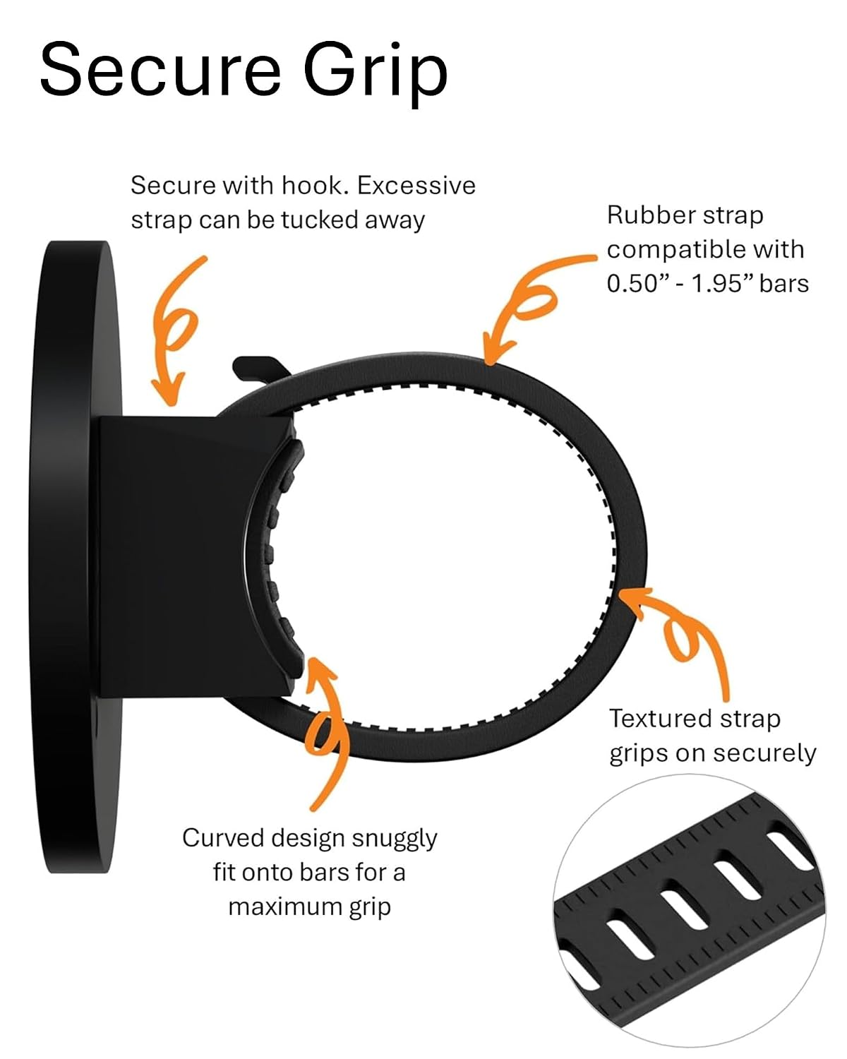 Magnetic Phone Holder for Stroller, Shopping Cart & Golf Push Cart | Handlebar Phone Mount for MagSafe | Strap with Strong Magnet for Mag Safe | Stroller Accessories for Uppababy, Nuna, Bugaboo...