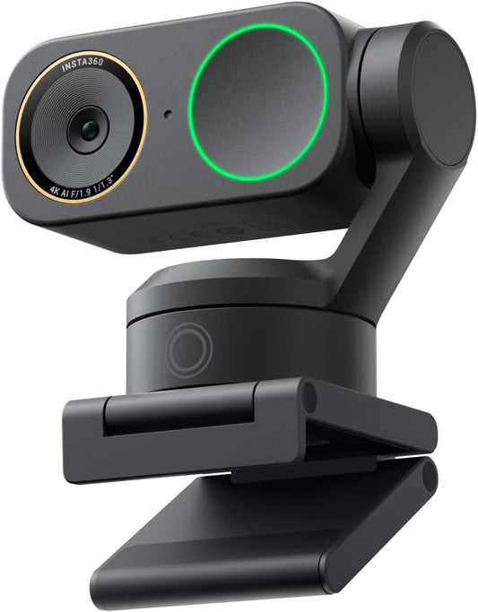 Insta360 Link 2 Pro – 4K PTZ Webcam for PC/Mac, 1/1.3” Sensor, Low-Light, AI Tracking, HDR, Directional Noise-Canceling Mics, Supports Stream Deck, Zoom, Teams, Twitch for Streaming or Meetings