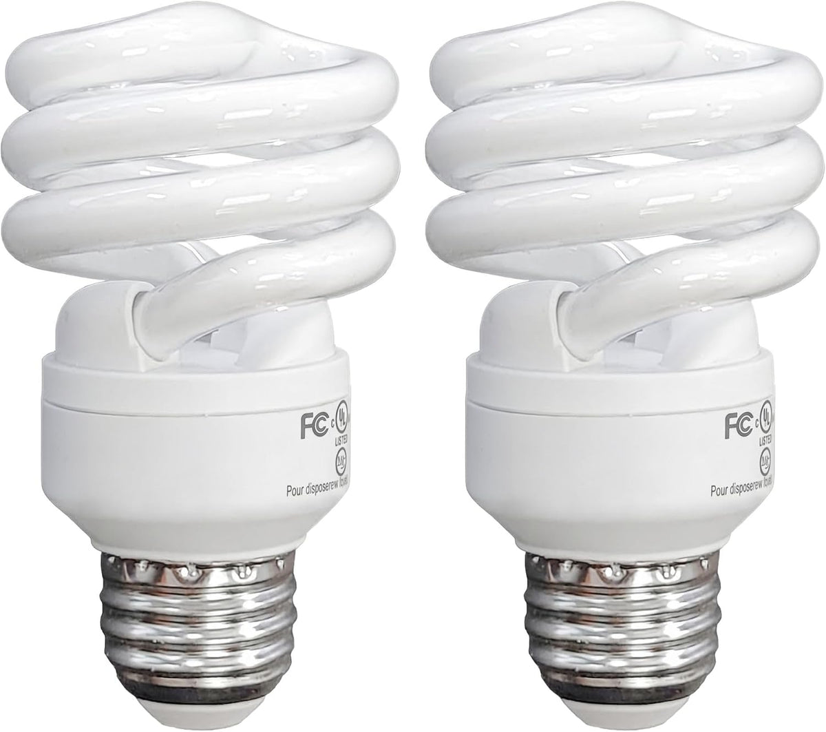 Xtricity Compact Fluorescent Light Bulbs T2 Spiral, E26 Base (4 Pack)