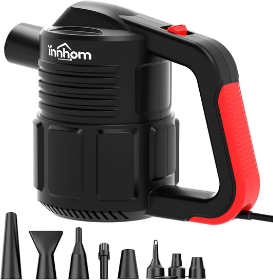 innhom 600W Electric Air Duster for Computers Air Duster for Keyboard Cleaner 42CFM Air Duster Compressed Air for PC Laptop Blinds Printer Dust Crumbs Replaces Compressed Air Can