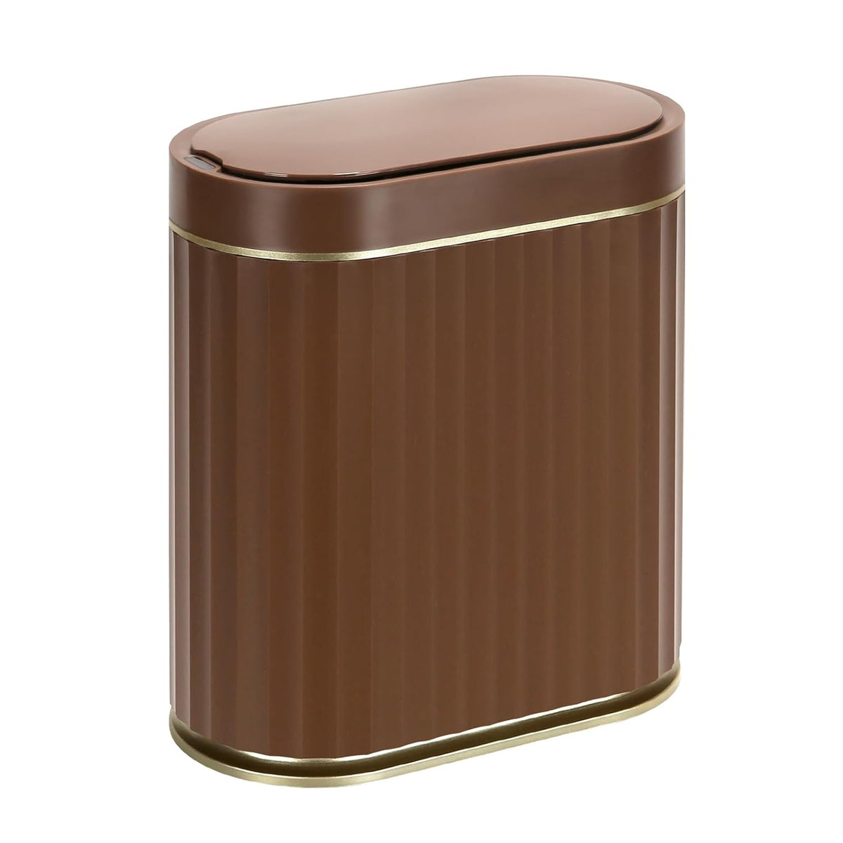 ELPHECO Bathroom Trash Can with Lid, 2 Gallon, Motion Sensor, Black White