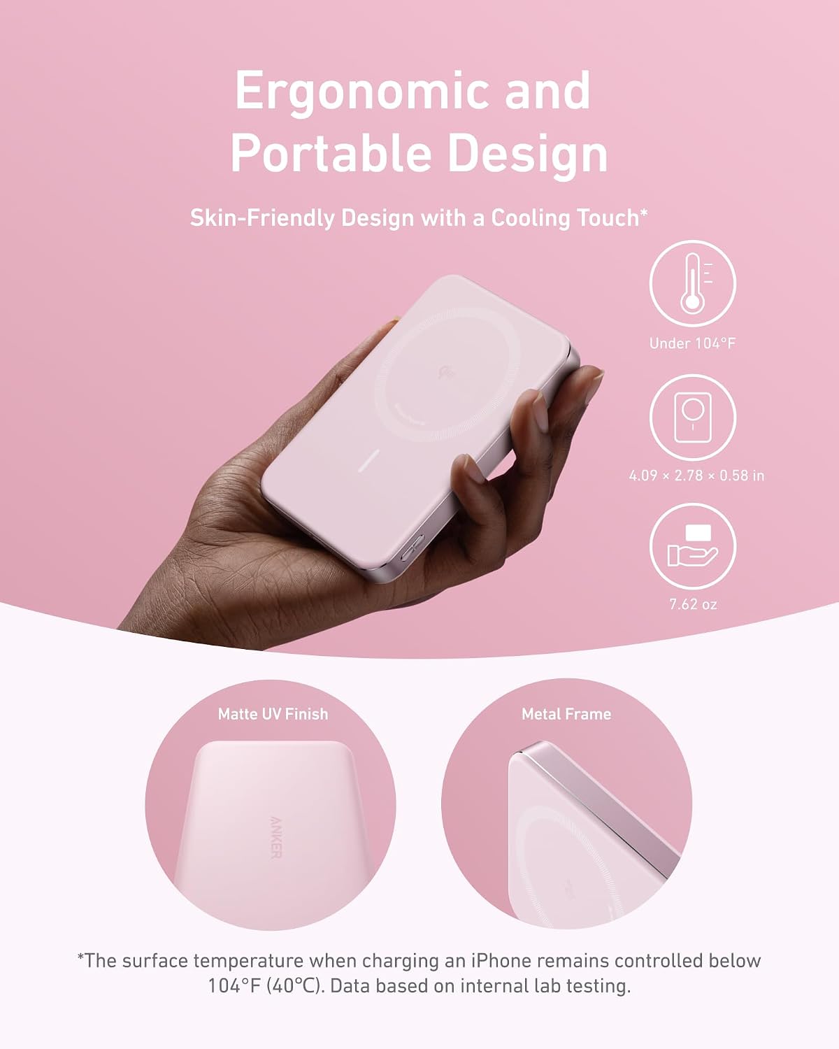 Anker MagGo Power Bank, 10,000mAh Qi2-Certified 15W Portable Charger | Portable, MagSafe compatible, ergonomic design, for iPhone 15/16/17 series, AirPods and more
