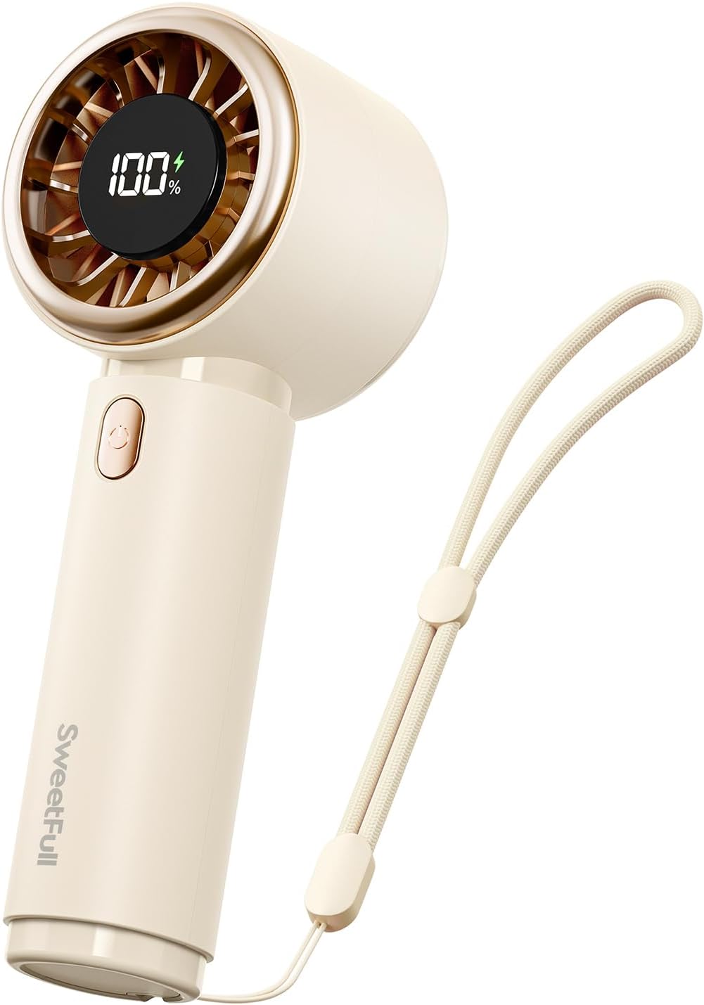 SWEETFULL Portable Handheld Fan, Mini Rechargeable Personal Hand Fan | Strong Airflow, Pocket-Sized, Up to 12H, 5 Speeds, Quiet Cooling Travel Essentials, Cute Gifts for Women, Girls, Lash, Makeup