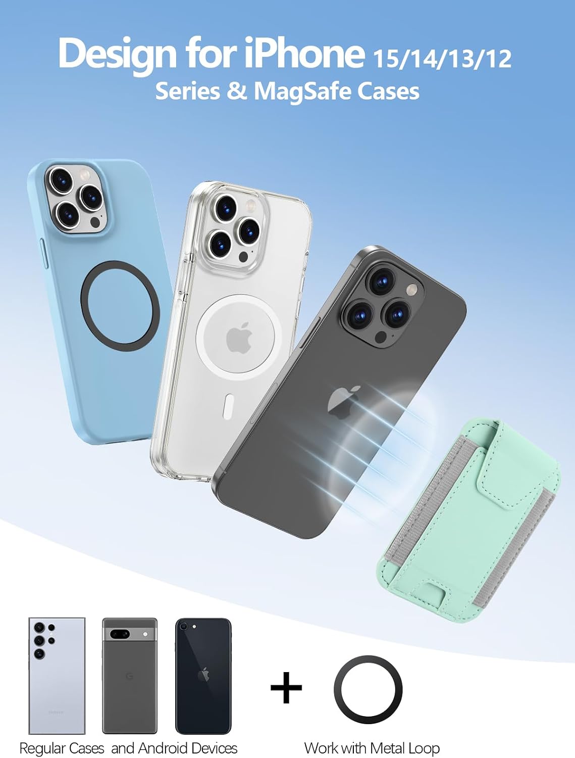 Miroddi for MagSafe Wallet with Privacy Flap, Strongest Magnetic Wallet | 7 Cards Holder, RFID Blocking, Leather Magnetic Phone Wallet for iPhone 17/16/15/14/13/12 Series and Pixel 10 Series