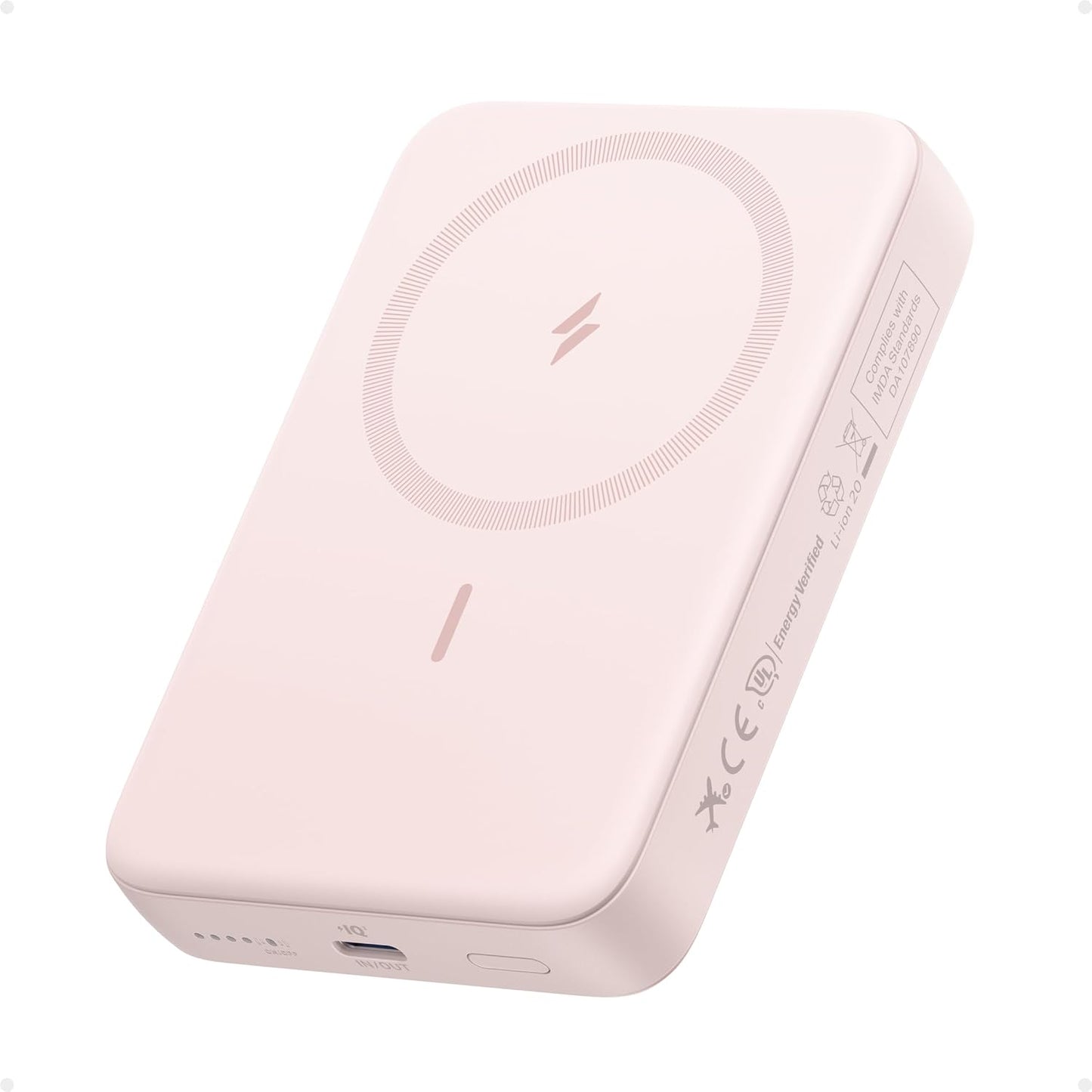 Anker Zolo Magnetic Power Bank,10,000mAh Magsafe Portable Charger | Compact Wireless Battery Pack with 30W Max Fast Charging, Skin-Friendly and Durable Design for Travel