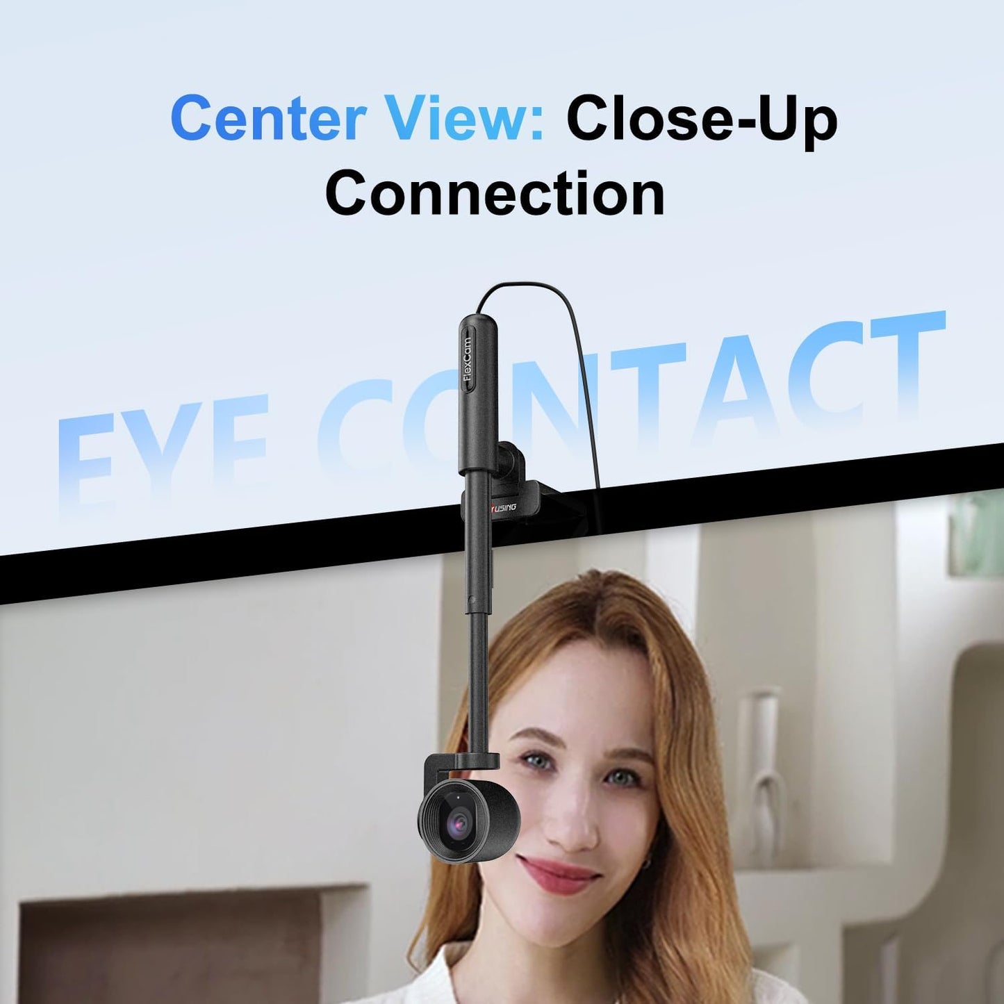 JOYUSING FlexCam10 4K Eye Contact Webcam for PC, 4 Modes in 1 Webcam with Microphone, PDAF Autofocus, 2 Noise-Cancelling Mics, 79° FOV, for Conference, Streaming, Facetime Zoom/Teams/Google Meet