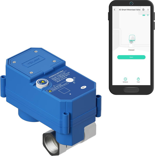 NSF Certified YoLink X3 Smart 3/4" Motorized Stainless Steel Ball Valve, LoRa Long-Range, 10-Year Battery, D2D Offline with Leak Sensors, Alexa/IFTTT/Home Assistant, Hub Required – YS5012