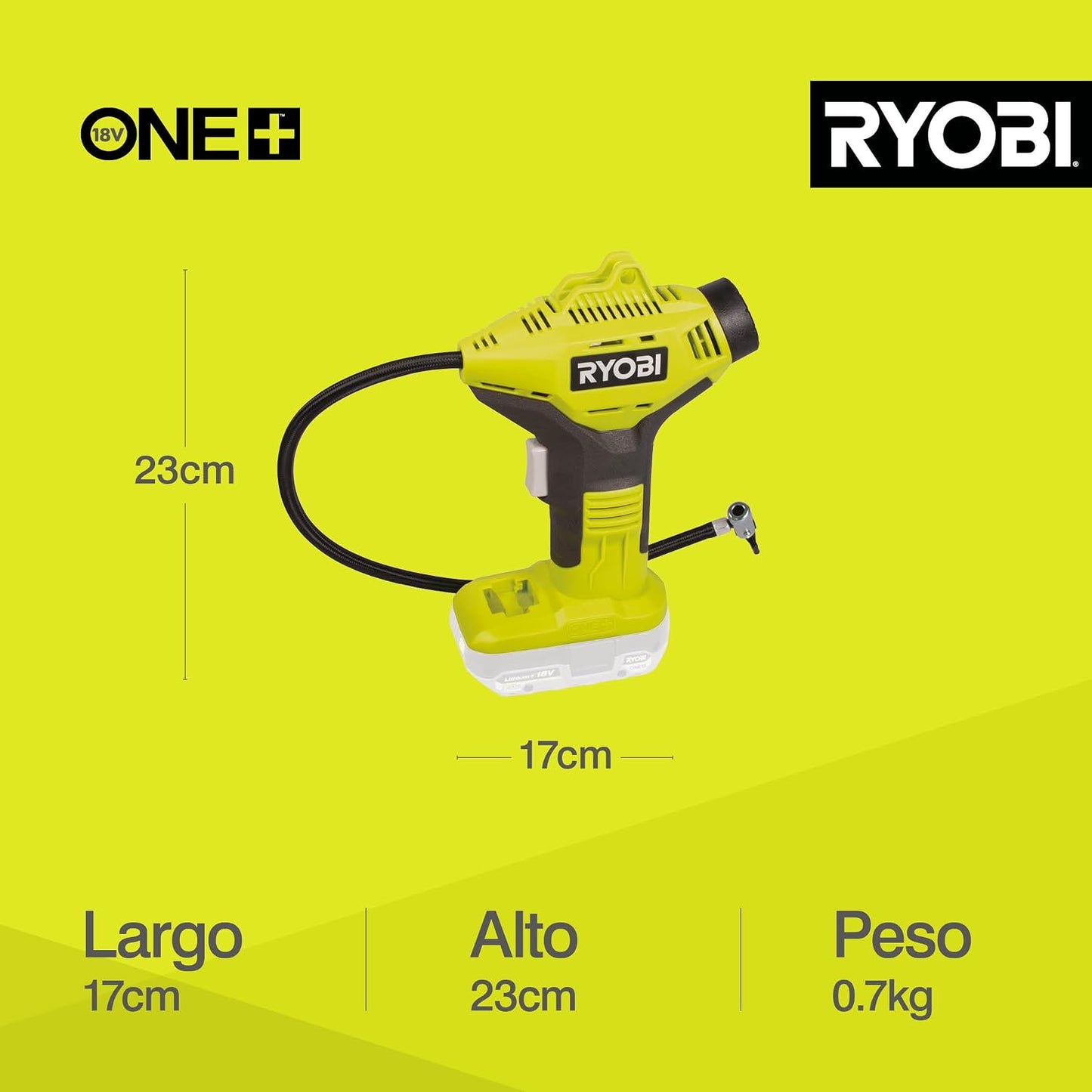 Ryobi R18PI-0 18V ONE+ Cordless High Pressure Inflator (Body Only)