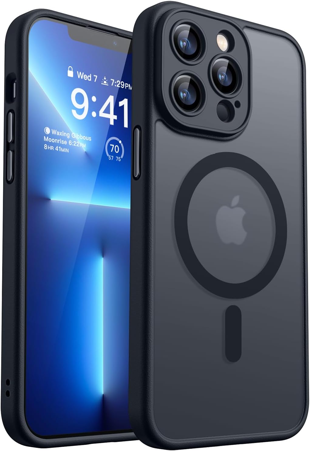 CANSHN Magnetic Shockproof for iPhone 17 Pro Max Case, Deep Blue | Full Camera Protection, Compatible with MagSafe, Translucent Matte, Military-Grade Protection, Scratch Resistant, Slim Fit