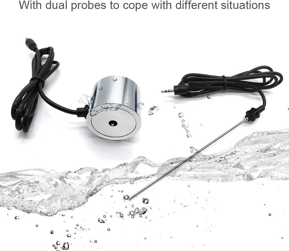 Water Pipe Leakage Detector, Water Leak Detection Tool, Underground Water Pipe Leakage Monitor Tester Kit with Dual Probes Earphone, High Sensitivity Water Pipeline Locator Accessory Kit