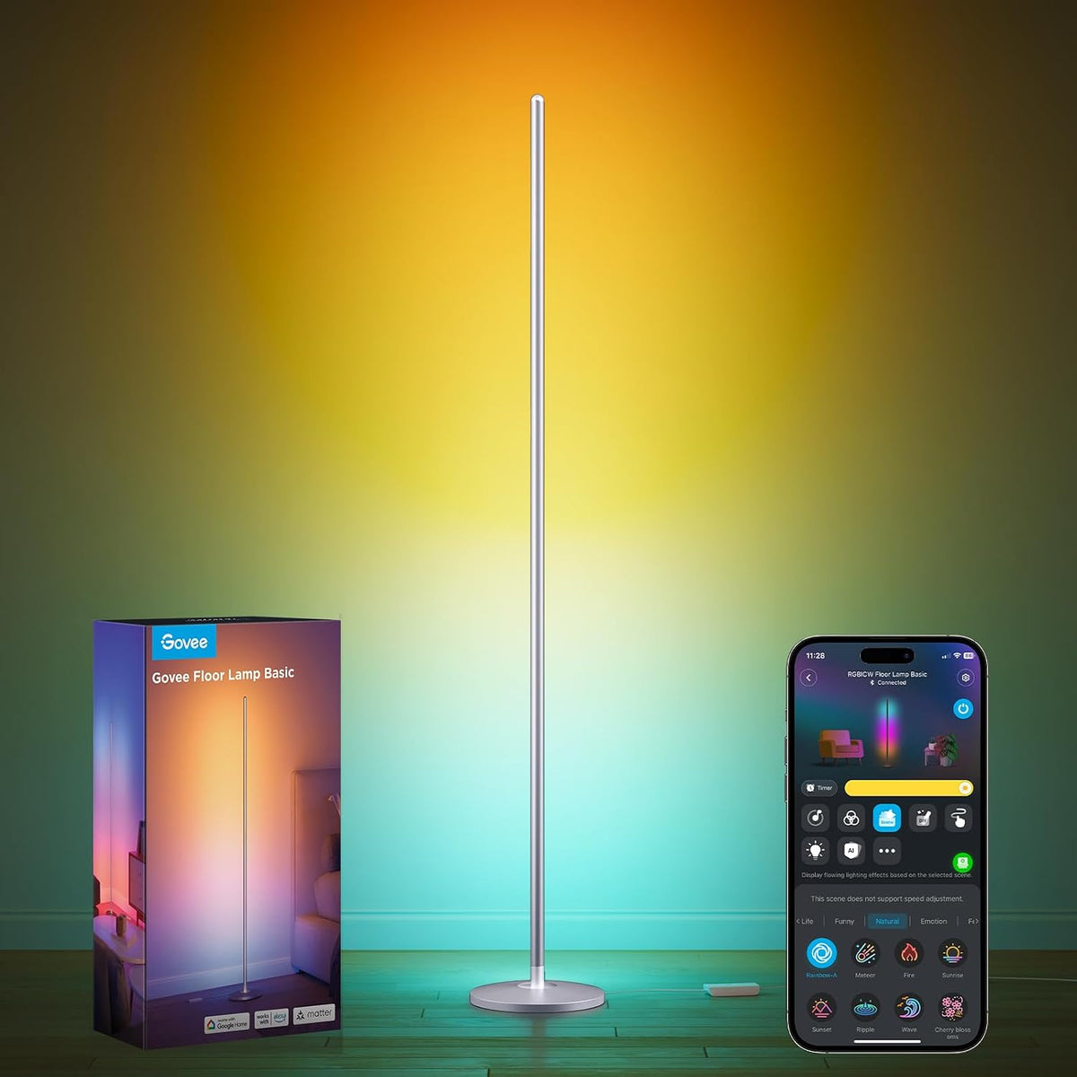 Govee RGBIC Floor Lamp, 1000lm LED Corner Lamp