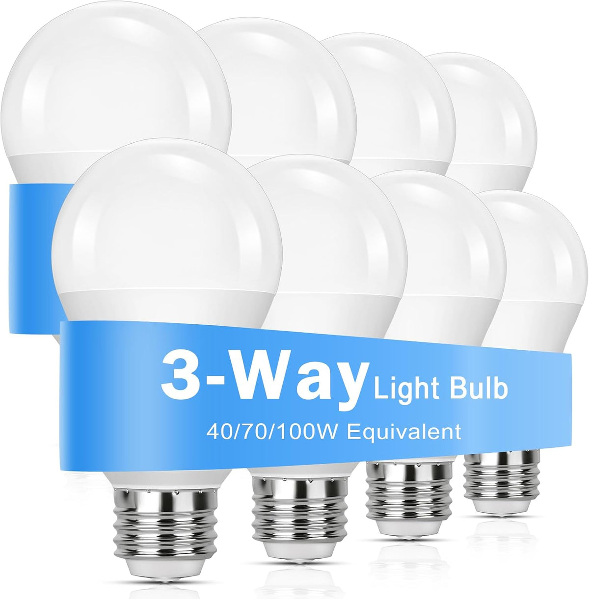 3 Way Light Bulbs 40 70 100W Equivalent, 4/8/12W Three Way LED Light Bulbs