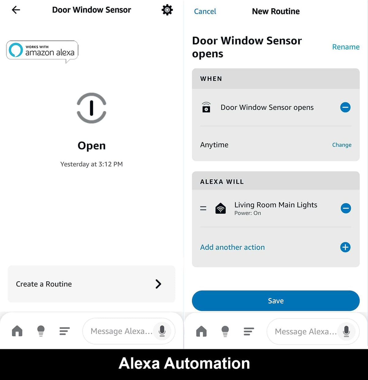 Smarter Living – Smart WiFi Door and Window Sensor (2-Pack), Phone Notifications via Smart Life, Tuya, Alexa and SmartThings, Create Automations, No Hub Required, Easy Setup