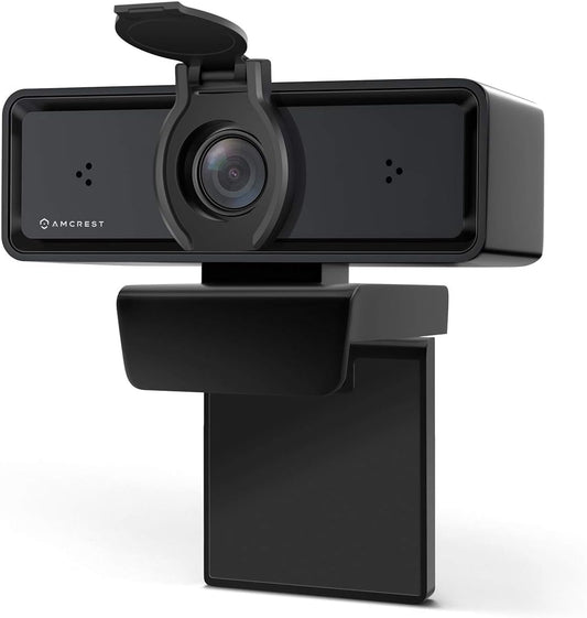 Amcrest 1080P Webcam with Microphone & Privacy Cover, 2 Noise-Cancelling Mics, USB Webcams for Desktop/Laptop PC Computer, Web Cam for Calls, Conference, Zoom, Skype, Online Classes, Meetings AWC2198
