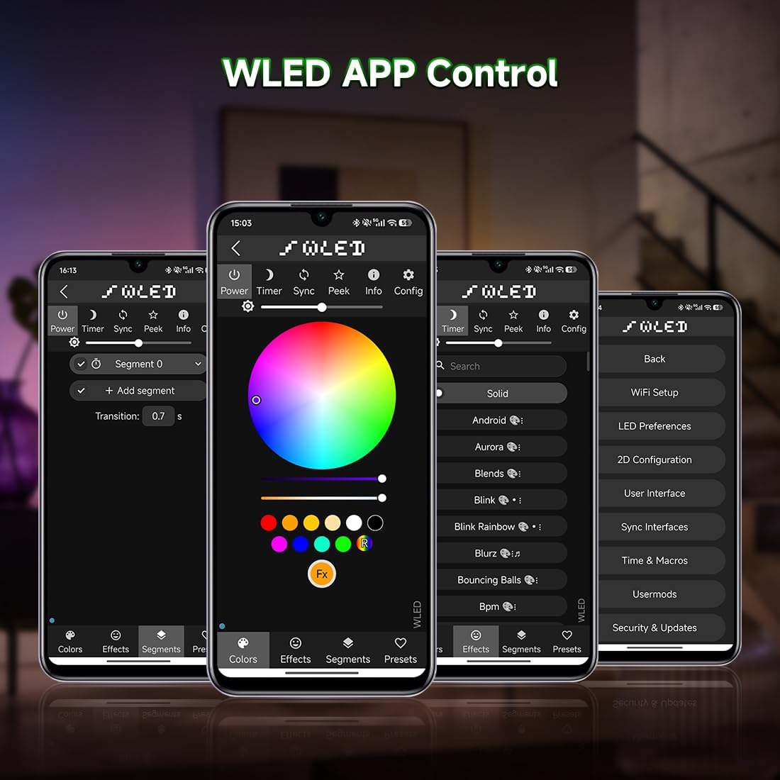 BTF-LIGHTING SP805E WLED LED Controller ESP32 with Mic, WiFi APP Control | For WS2812B WS2811 SK6812 WS2814 LED Strip/Matrix & PWM Dim CCT RGB RGBW RGBCCT LED , 2 SPI Channel, USB-C UART, DIY Lights