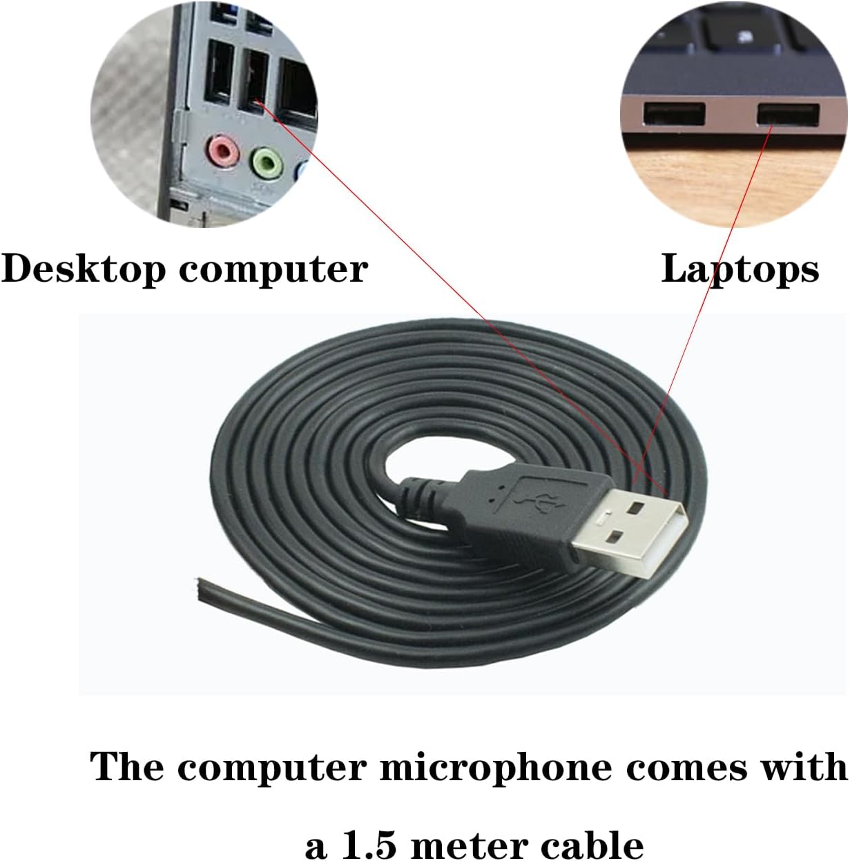 LANDIBO USB Microphone, Plug and Play Desktop Laptop gooseneck Microphone, Suitable for Games, conferences, Streaming, and Tutorials K050 Recording, podcasting, Gaming, and Online Chat