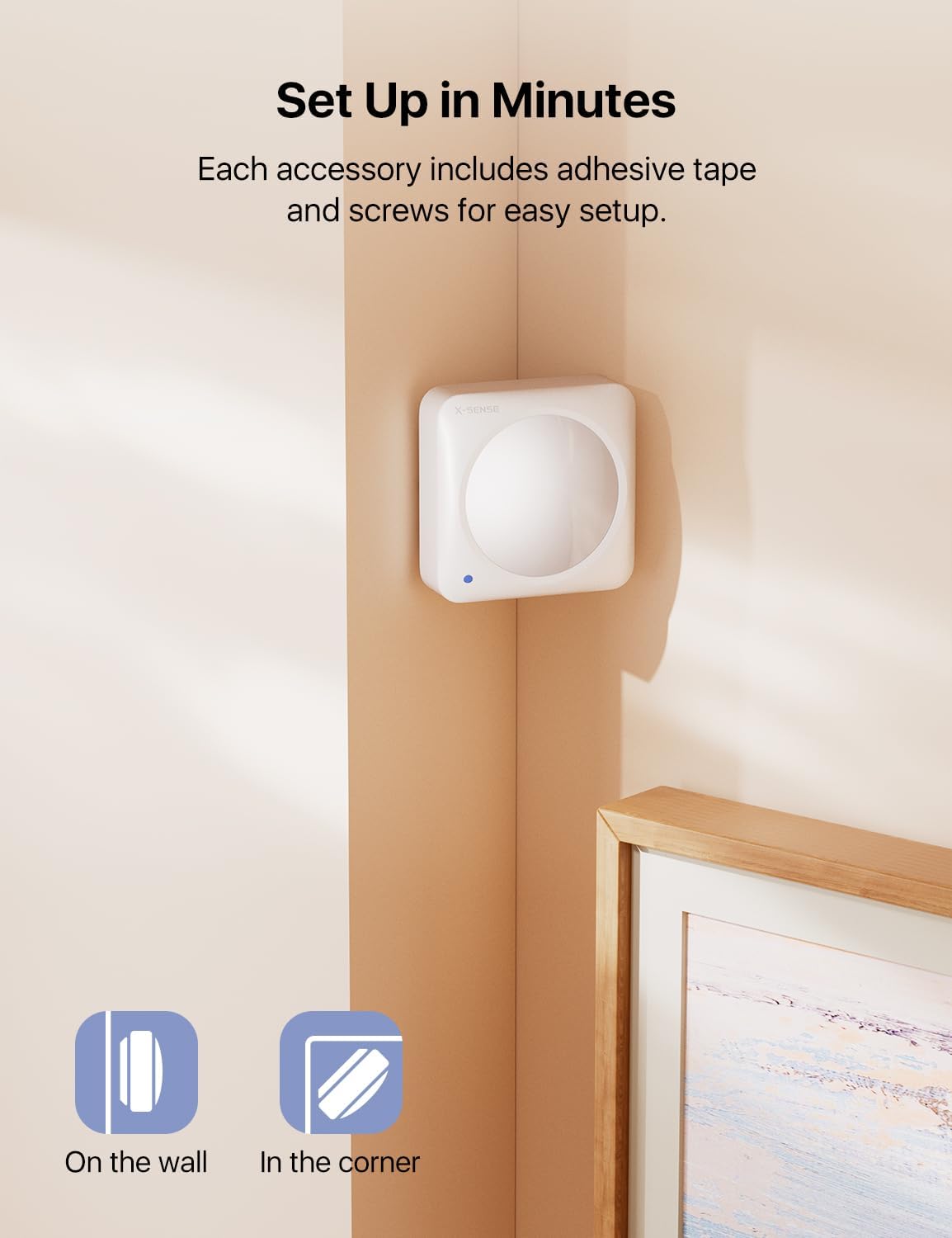X-Sense Smart Door Sensor, Security Kit AS05/AS08 Accessory with Replaceable Battery, Compatible with Alexa, for Various Doors and Windows for Homes, Offices, Requires SBS50 Base Station, SDS0A