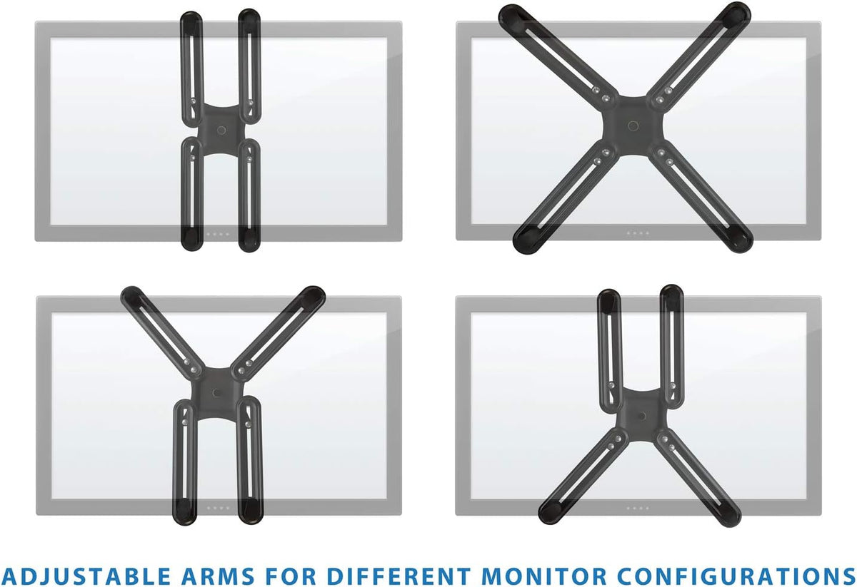 Mount-It! Non-VESA Monitor Mount Adapter Kit – Universal VESA Mount Adapter for 13–27 Inch LCD LED Screens, Converts to 75x75 & 100x100, Heavy Duty Steel Bracket for Desk