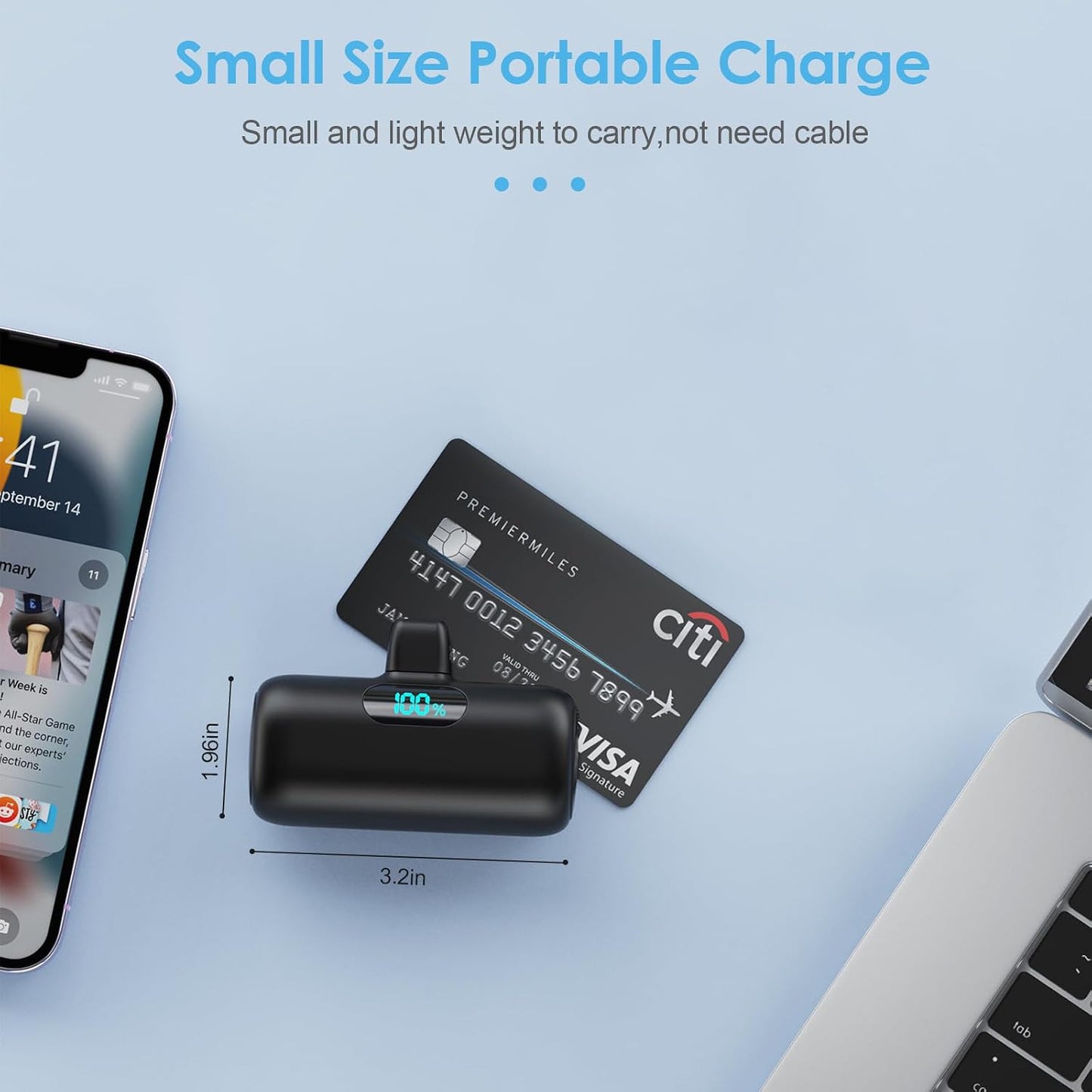Small Portable Charger for iPhone 14/13,5000mAh PD Fast Charging Power Bank,Mini Battery Pack Portable Phone Charger Travel Essentials for iPhone 14/14 Pro Max/13/13 Pro/12 Pro/11/XS/XR/X/8/7/6 Series