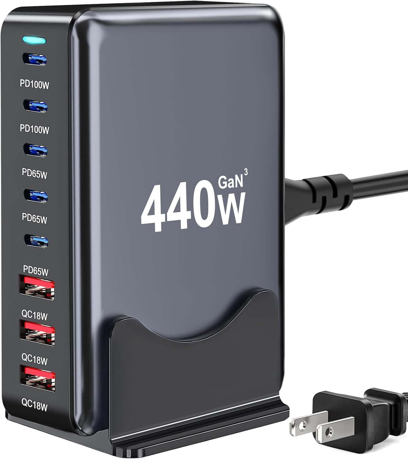500W USB C Charger Block, Multi-port Fast USB Charging Station Dual PD 100W GaN Ⅲ Charging Station For Multiple Devices, Laptop Charger Adapter Compatible with MacBook, DELL, iPad, iPhone, Samsung etc