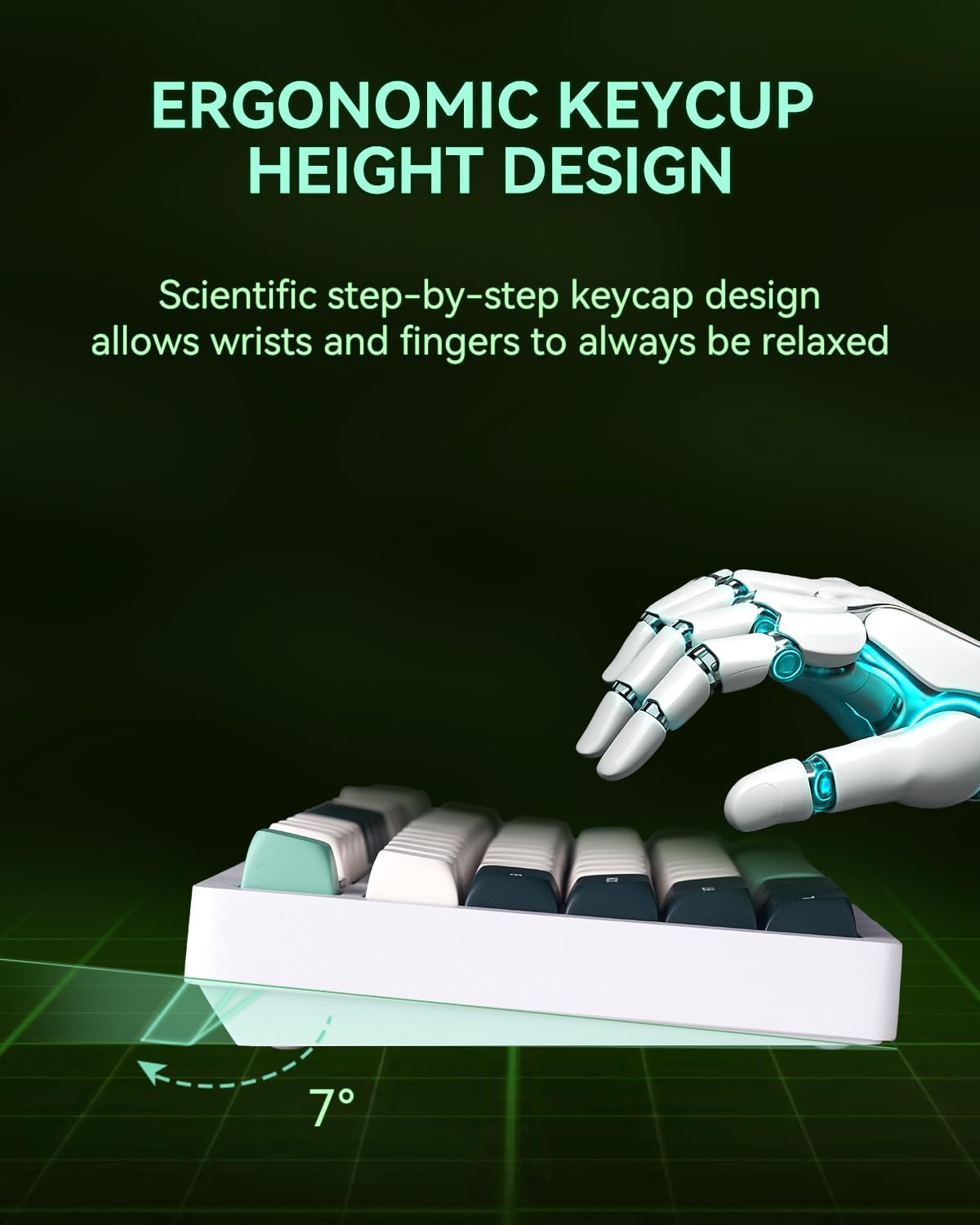LEOBOG x Aula HI75C Pro PC Gaming Aluminum Alloy Keyboard,Bluetooth/USB-C/Wireless Tri-Modes Mechanical Keyboards,Hot Swappable Green Creamy Keyboard with Ice Vein Switch for Windows/Mac/Tablet Gamer