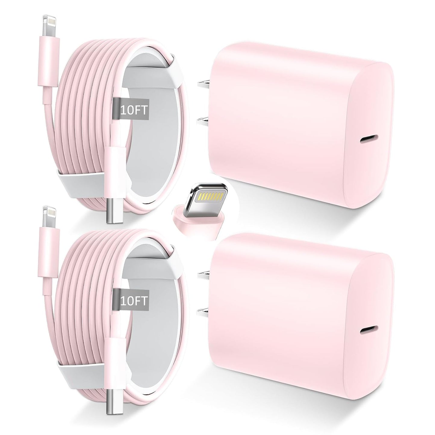 iPhone 14 13 12 11 Charger Fast Charging 20W USB C Charger Type C Charger Fast Charging Block with 10FT Long USB C to Lightning Cable for iPhone 14/13/12/12 Pro Max/11/Xs Max/XR/X,AirPods Pro,2 Pack