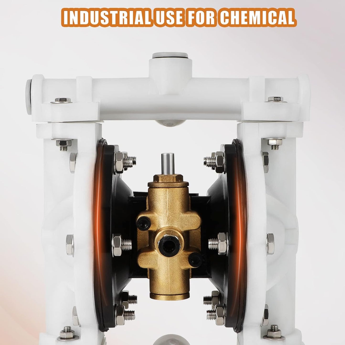 Air Operated Double Diaphragm Pump QBK-15 1/2 Inch Chemical Transfer | Durable plastic and stainless steel body with PTFE nitrile diaphragms for reliable chemical and waste fluid transfer