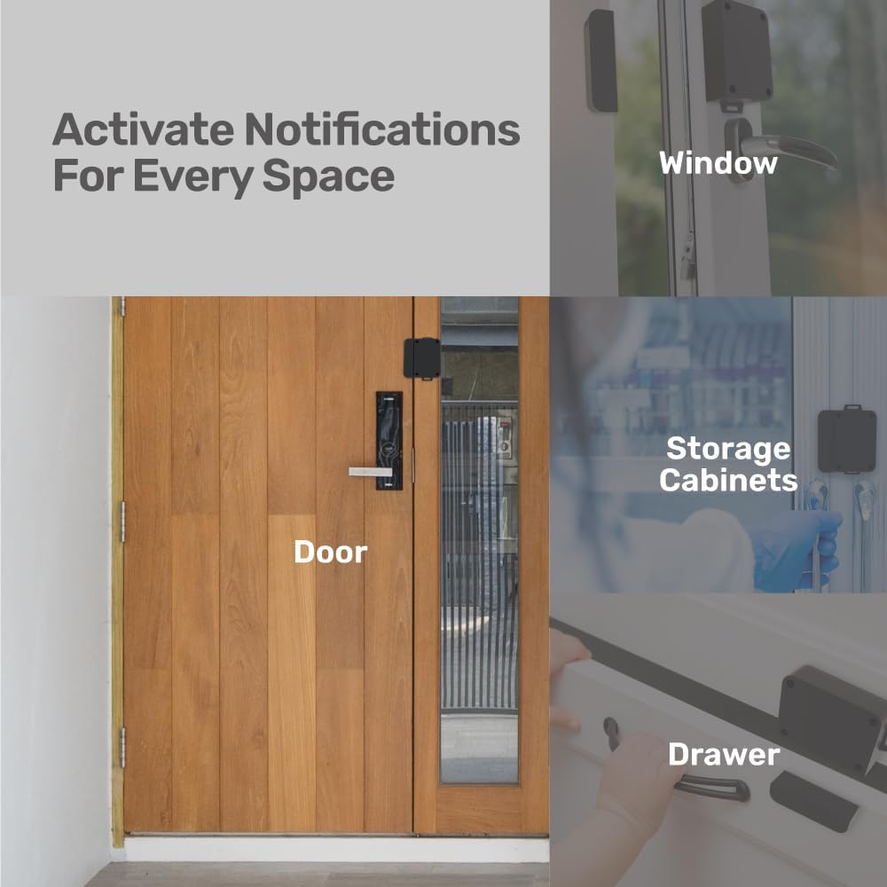 TMT SN1 Wireless Smart Door Sensor, WiFi Window Alarm Sensor Up to 164 Feet, Wireless Contact Sensor for Home Security, Smart Home Devices Compatible with with ChowBOX