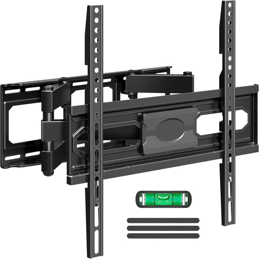 EconoMe TV Wall Mount for Most 32-65 inch Flat Screen/LED/4K TVs, TV Mount with Swivel and Tilt Articulating Dual Arms, Full Motion Wall Mount up to 16” Stud, Max VESA 400X400mm, up to 99lbs