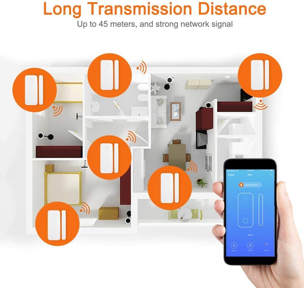 Security Alarm Door Doorbell Alarm Window Sensor Smart Phone APP Control Compatible with Home Assistant