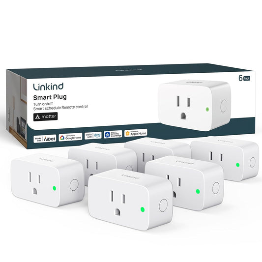 Linkind Matter Smart Plug, Work with Apple Home, Alexa, Siri, Google Home