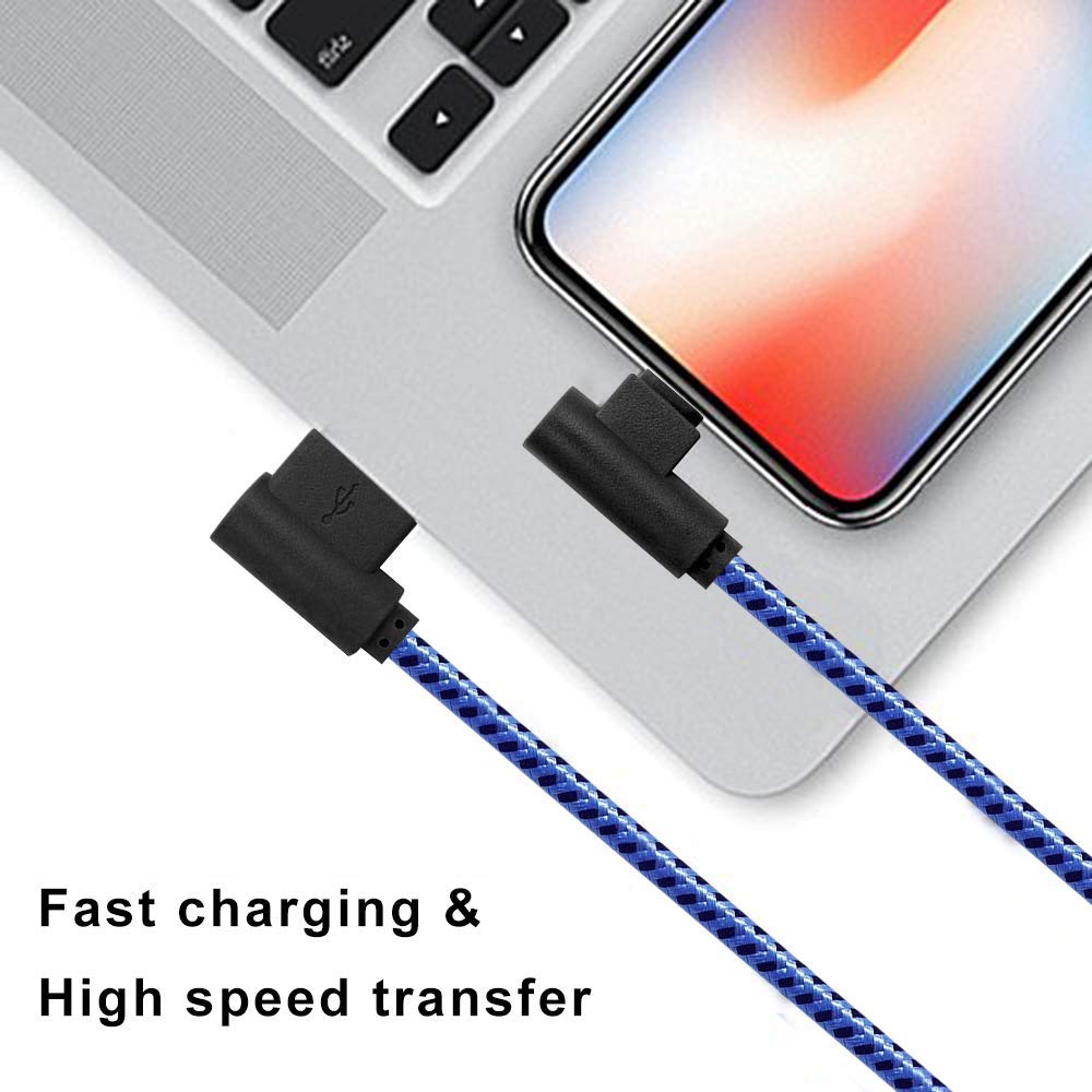 3 Pack 6FT 90 Degree Right Angle Braided Type C Fast Charging Cable USB-C Quick Charger Power Charge Cord for Samsung Galaxy S26 S25 S24 S23 S22 S21 Plus Ultra A17 A16 A15 A27 A26 A57 A56 A37 A36