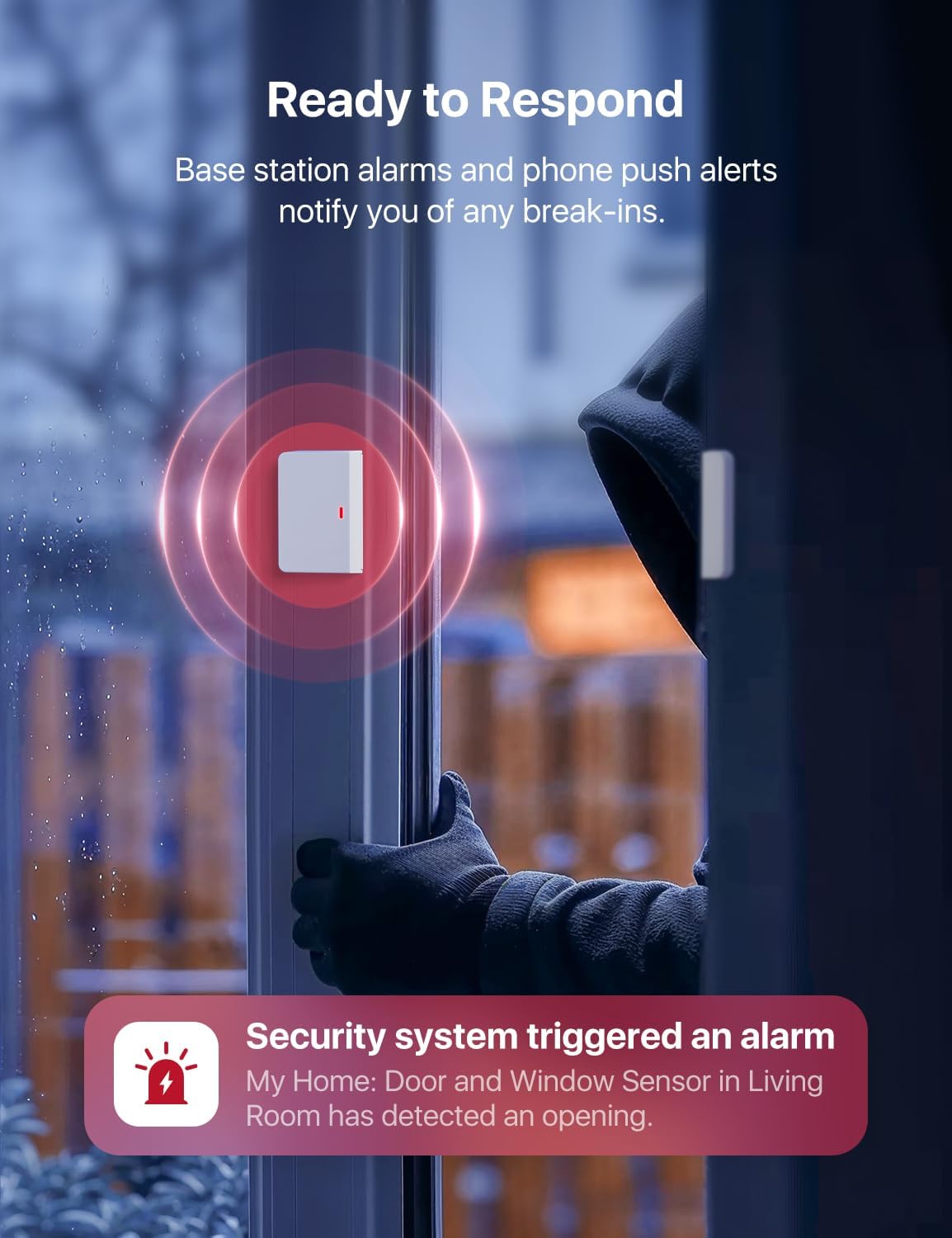 X-Sense Smart Door Sensor, Security Kit AS05/AS08 Accessory with Replaceable Battery, Compatible with Alexa, for Various Doors and Windows for Homes, Offices, Requires SBS50 Base Station, SDS0A